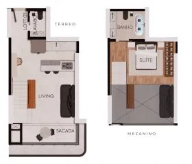 planta Tipo 03 - Loft Duplex